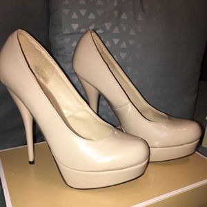 Cream high heels